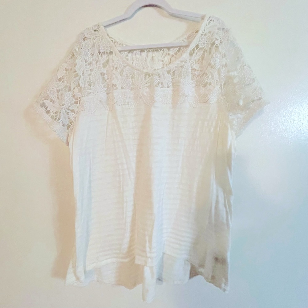 👚Lane Bryant Lace Top T-shirt size 22/24